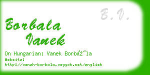 borbala vanek business card